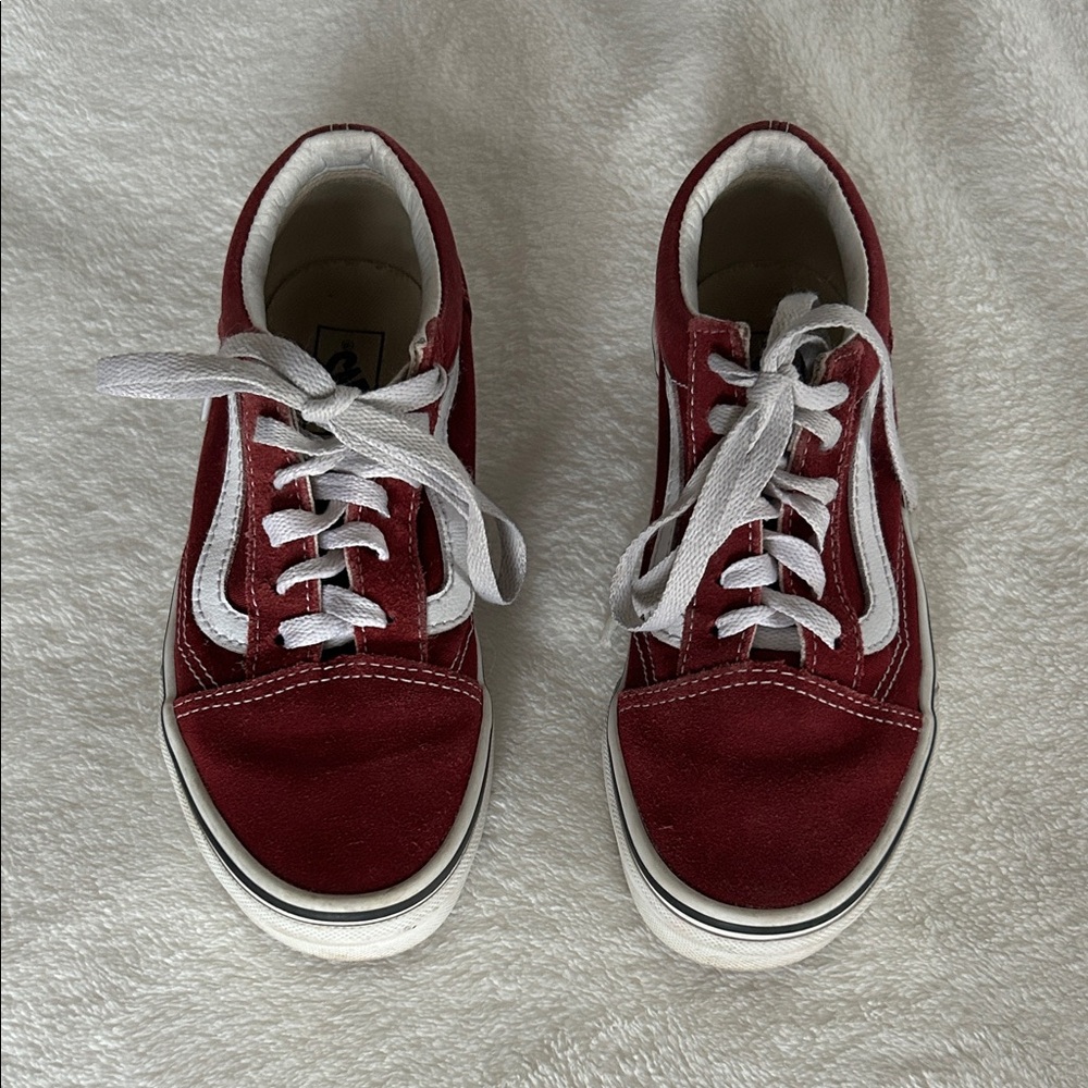 Excellent used condition Vans Kids Sneakers Red and White